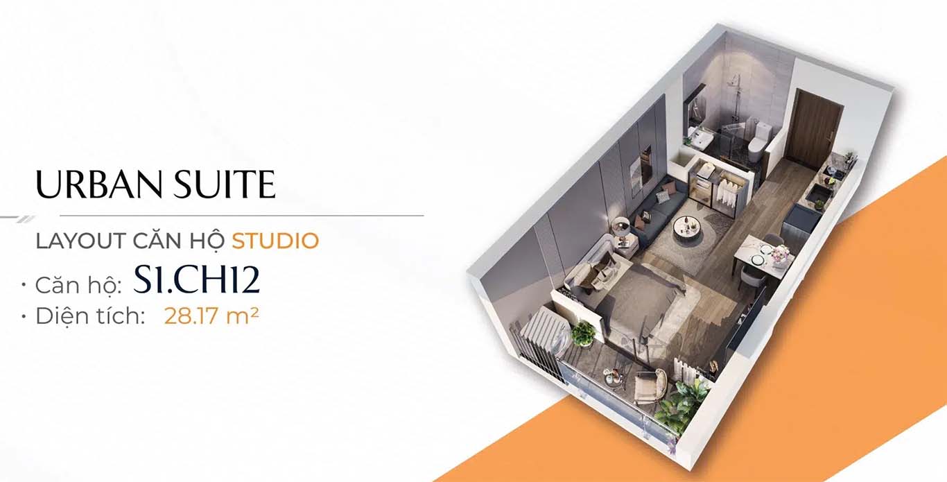 Layout thiết kế căn hộ Studio