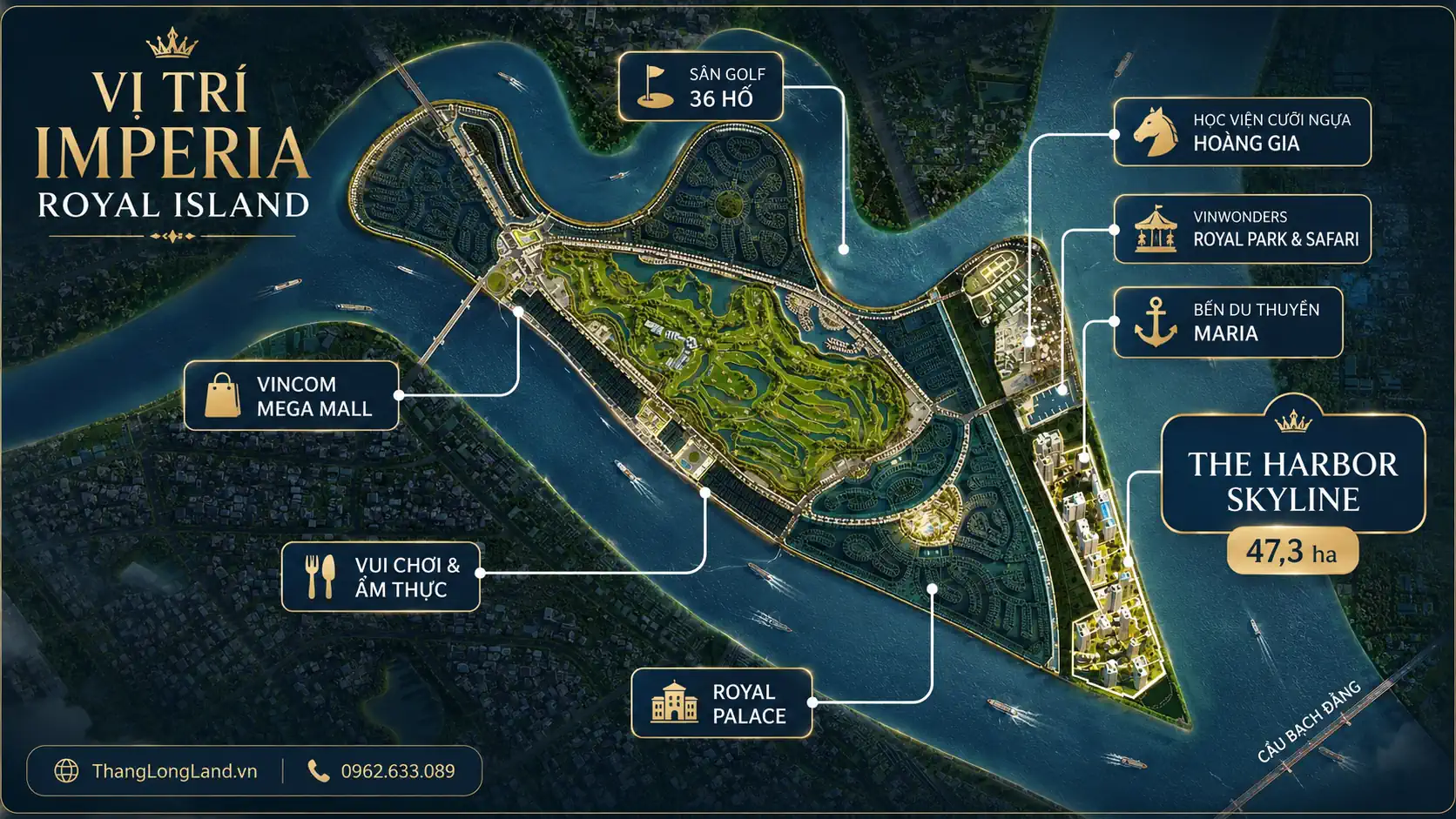 Vị trí Imperia Royal Island Vũ Yên