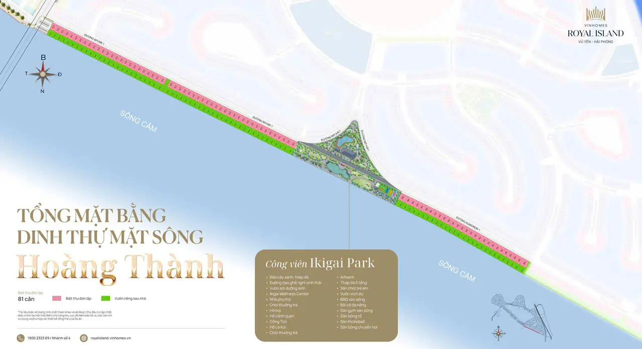 81 căn Dinh thự Ven sông tự nhiên