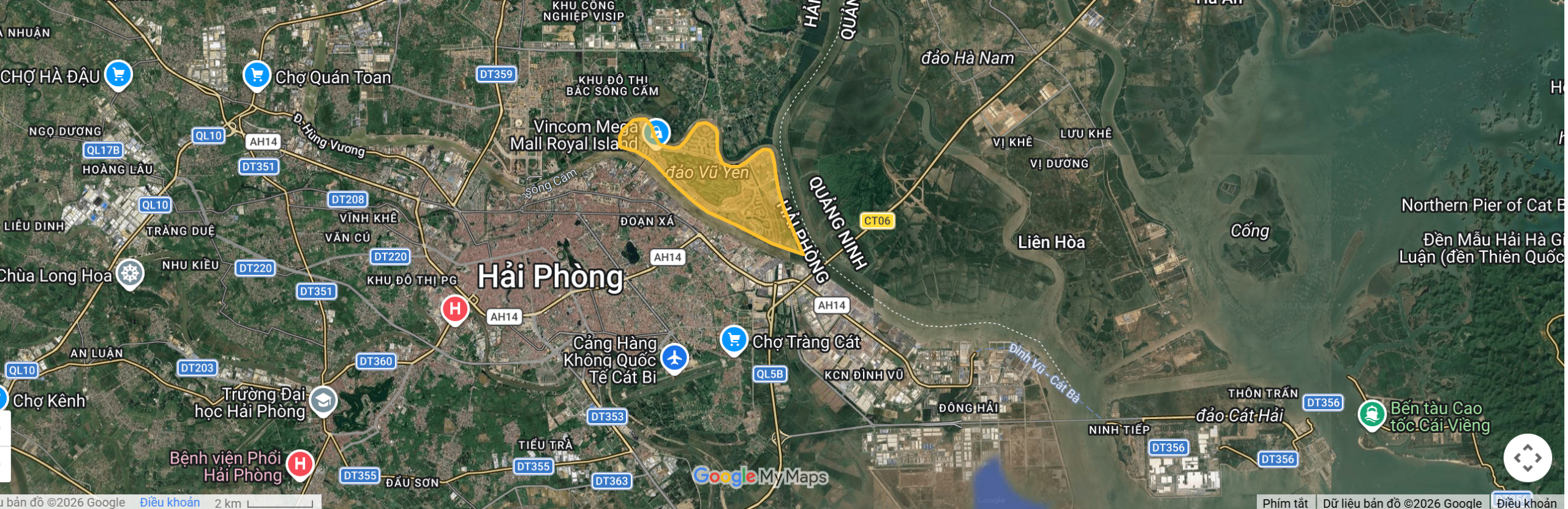 VỊ TRÍ VINHOMES VŨ YÊN HẢI PHÒNG 