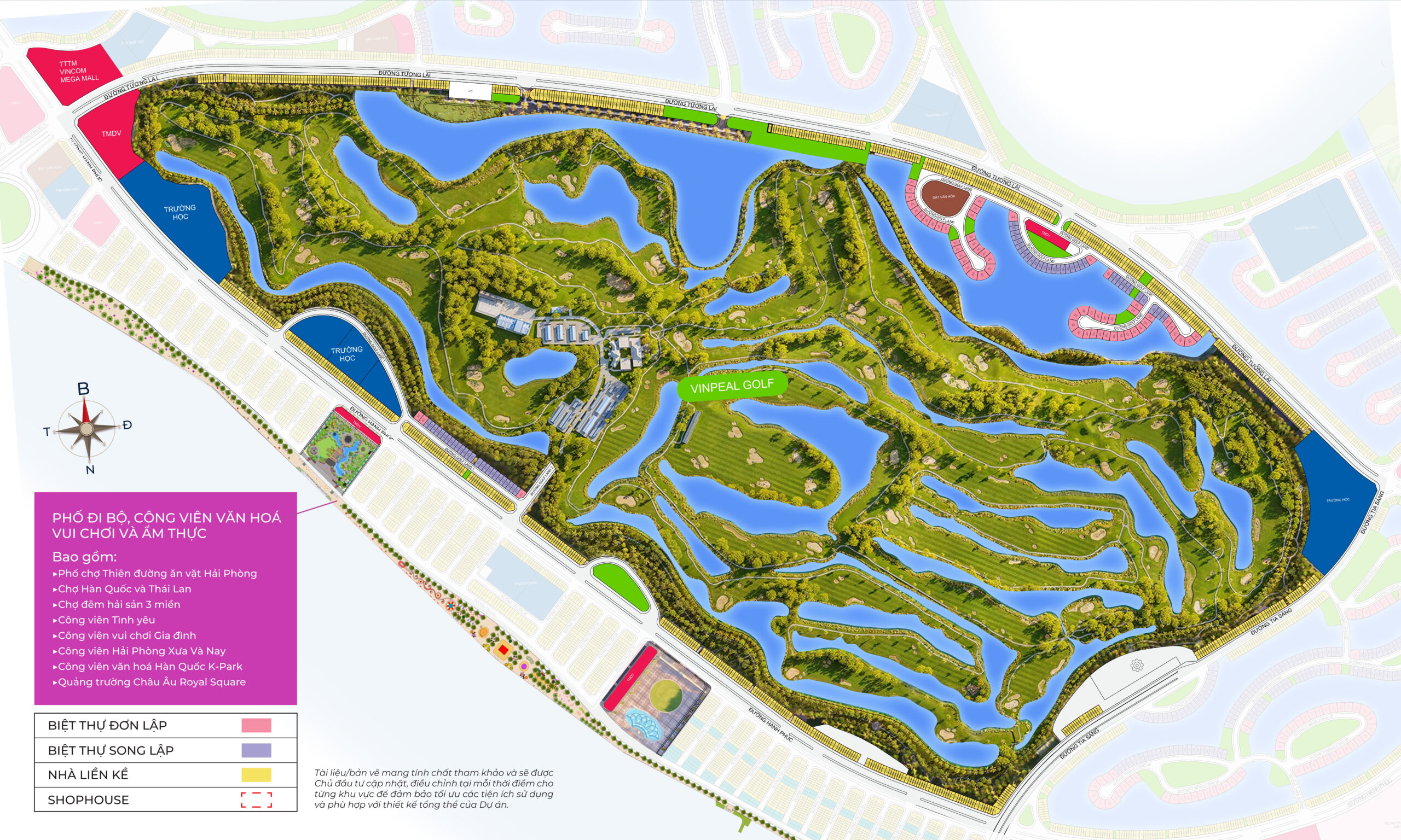 Mặt bằng phân khu Golf Land